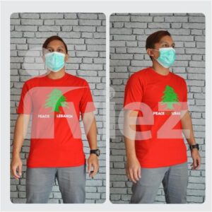 Kaos Katun Merah Logo Custom bandung 0813-2184-7435